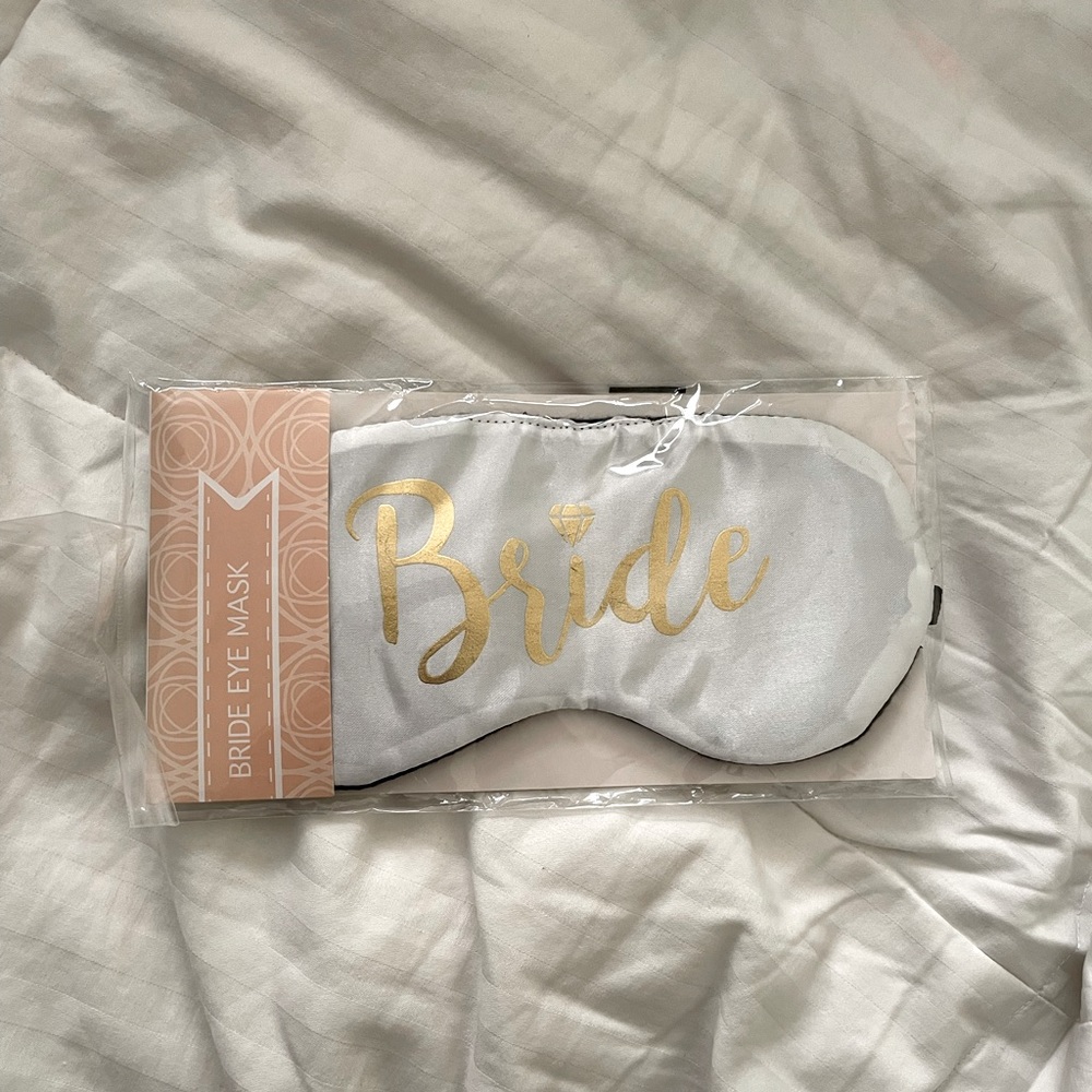 Bride White Eye Mask for Sleeping